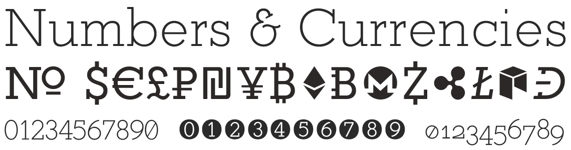 Coltan Gea Slab - Numbers & Currencies