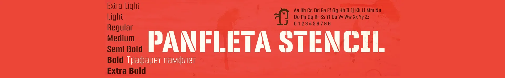 Panfleta Stencil. 7 fonts -