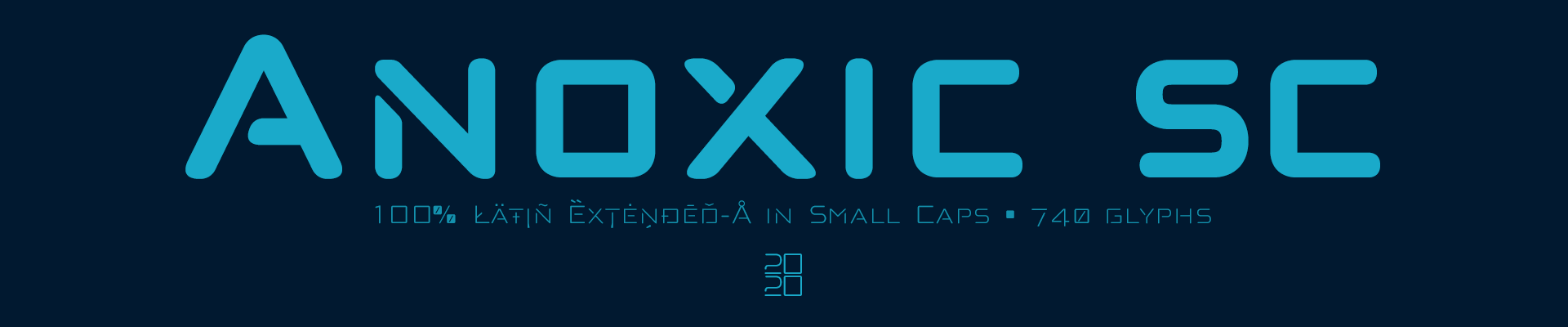 Anoxic Small Caps - Typefaces with 904 glyphs.