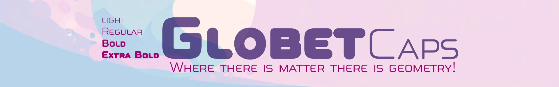 Globet Capitals Round font family