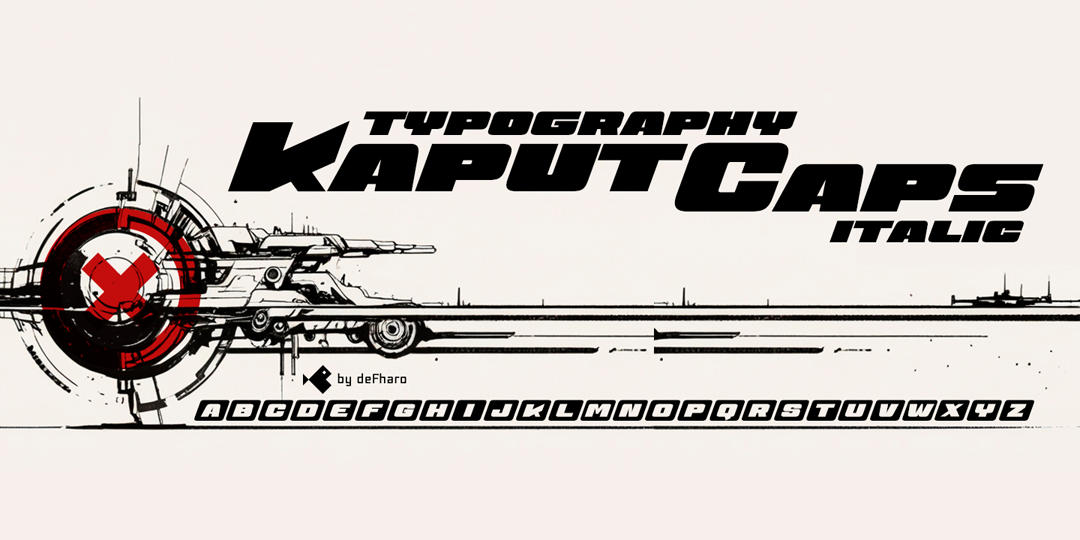 Kaput-black-italic-typography