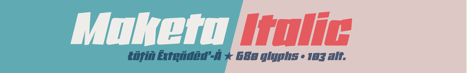 Maketa Italic font display