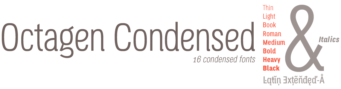 Octagen Condensed Fonts -Latin Extended-A