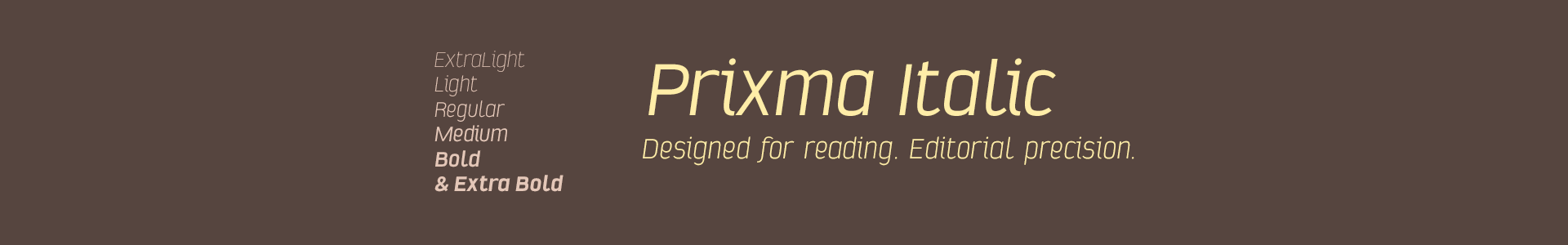 Prixma Sans Italic Family | Editorial fonts