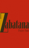 Zabatana compressed font