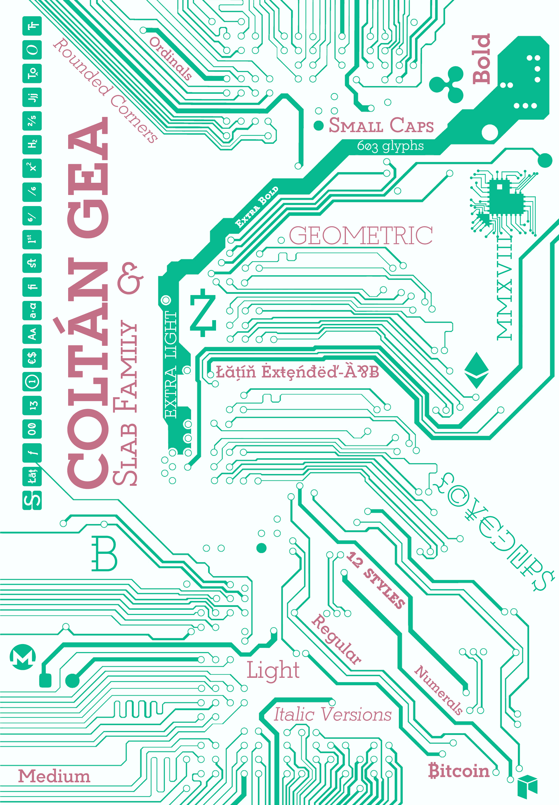 Coltan Gea Slab Serif Typeface Family